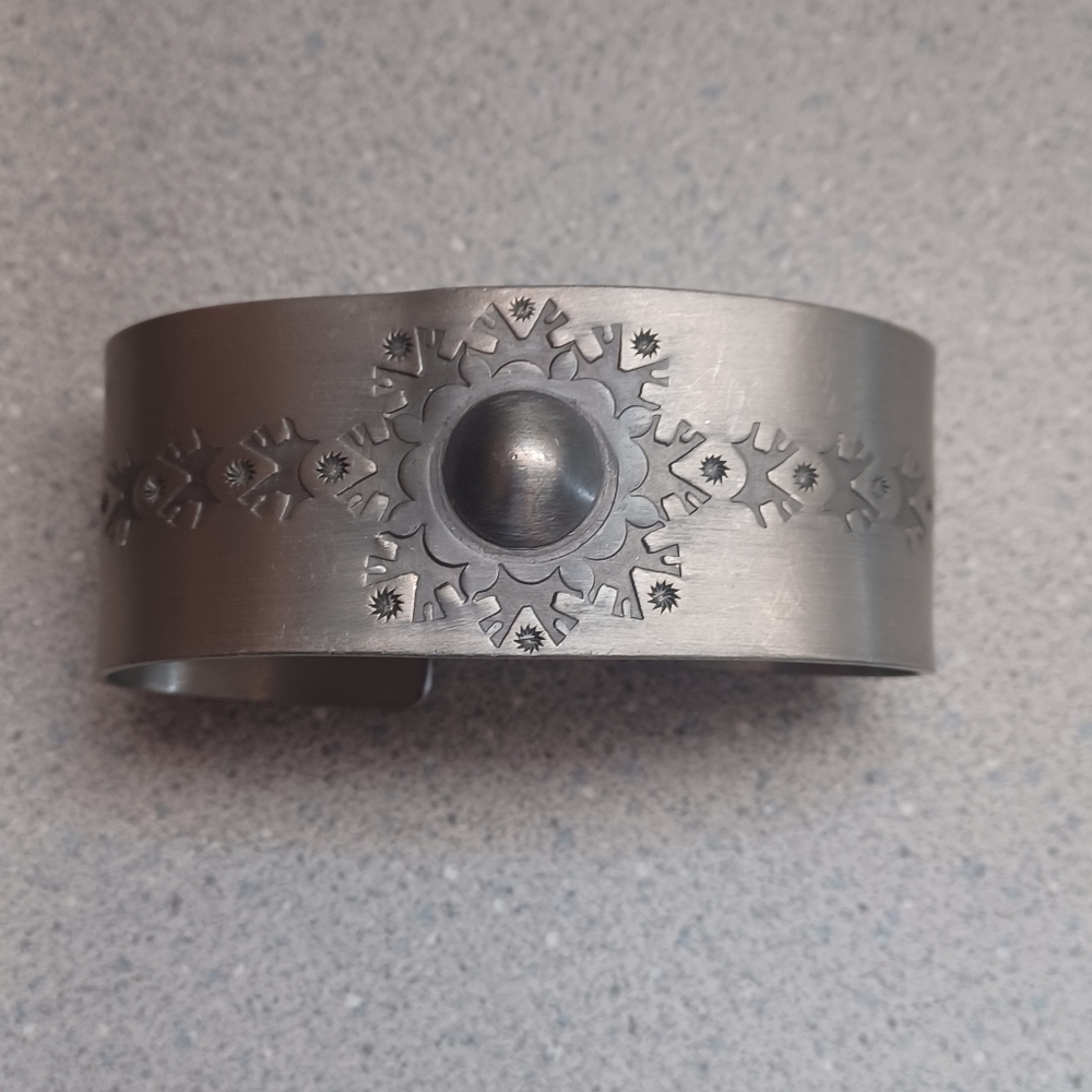 Rolf Buodd Pewter Cuff Bracelet